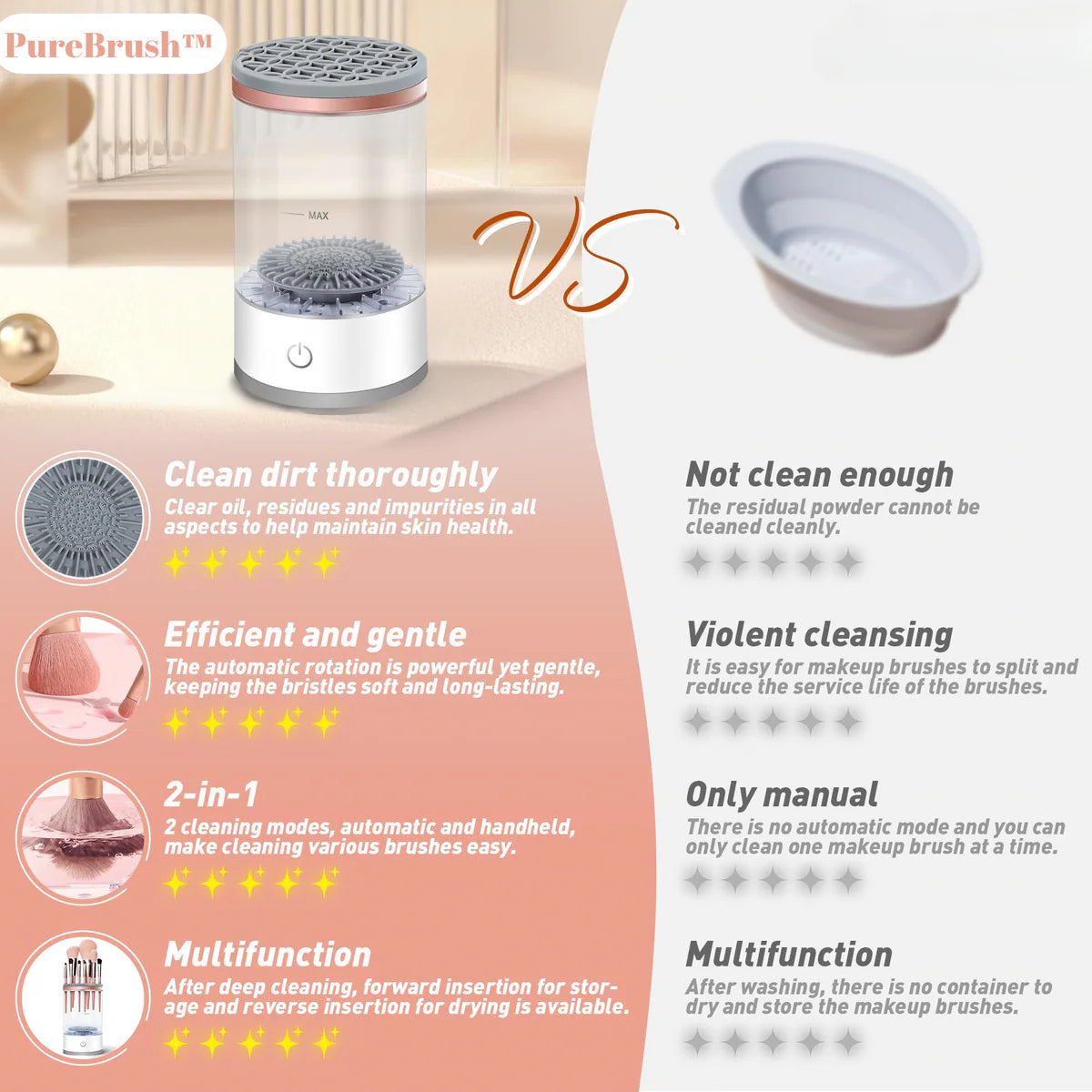 LumaClean™ Makeup Brush Cleaner